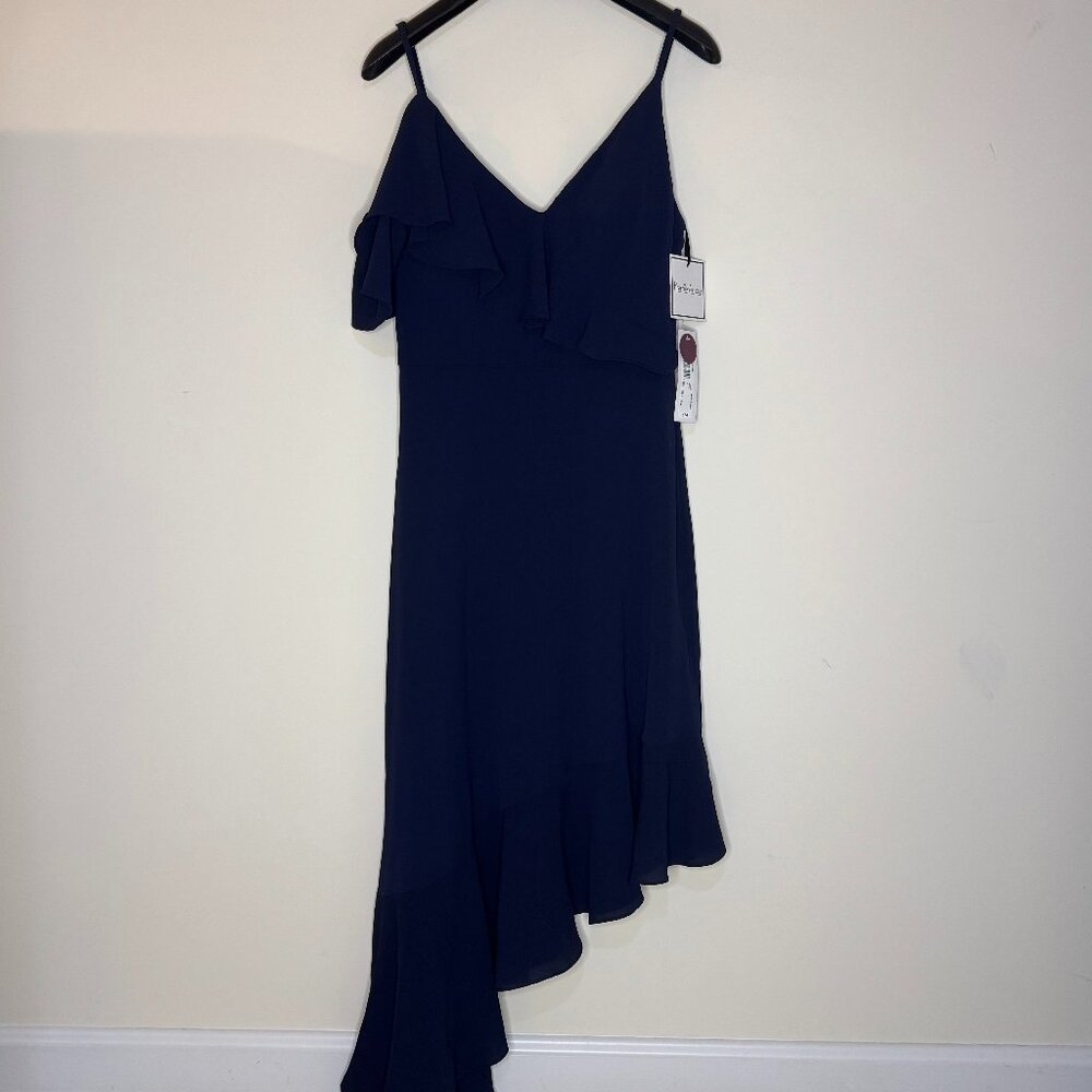 NWT Premier Amour Blue/Navy Asymmetrical Dress Size 2